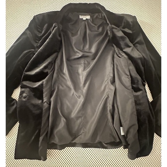 Black Velvet Blazer Jacket M.N.I Los Angeles - Picture 2 of 3